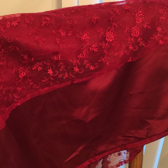 Burgundy Lace 1/2 Sleeve Evening/Prom Gown NWOT 🥰 - Picture 6 of 7